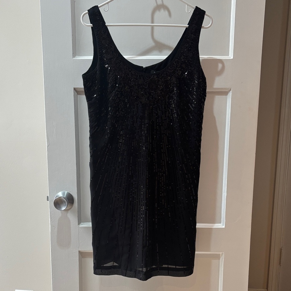 White House Black Market Black Sequin Dress